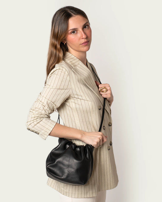 HUDA NOIR LEATHER BAG