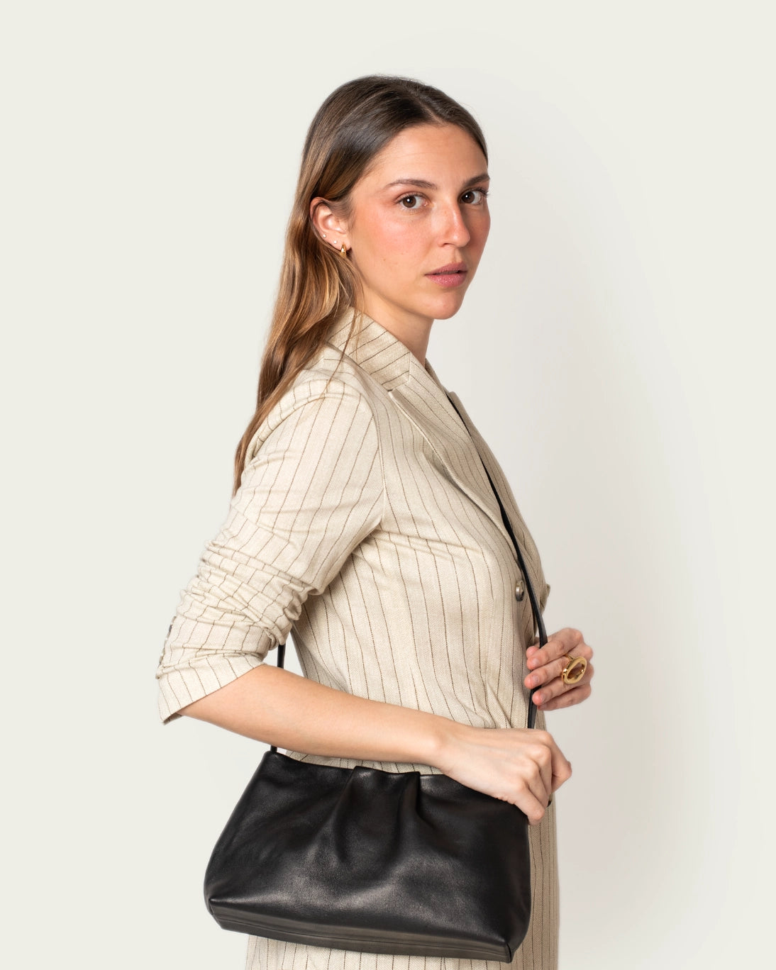 MAYA NOIR LEATHER BAG