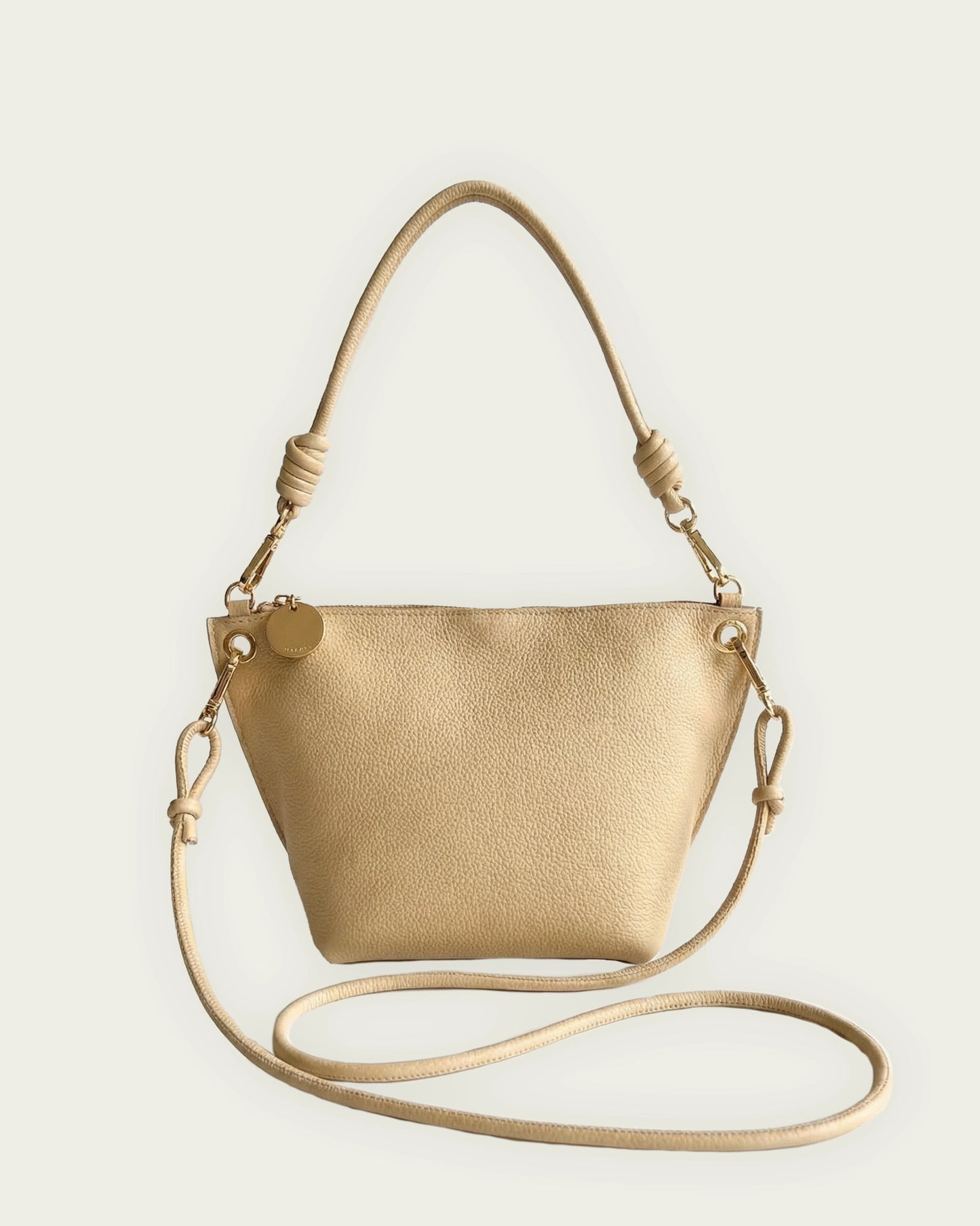 BOLSO PIEL AMAYA ARENA 26X16CM