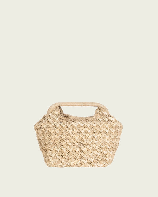 BOLSITO RAFIA MANIA TOSTADO 15X17X13CM