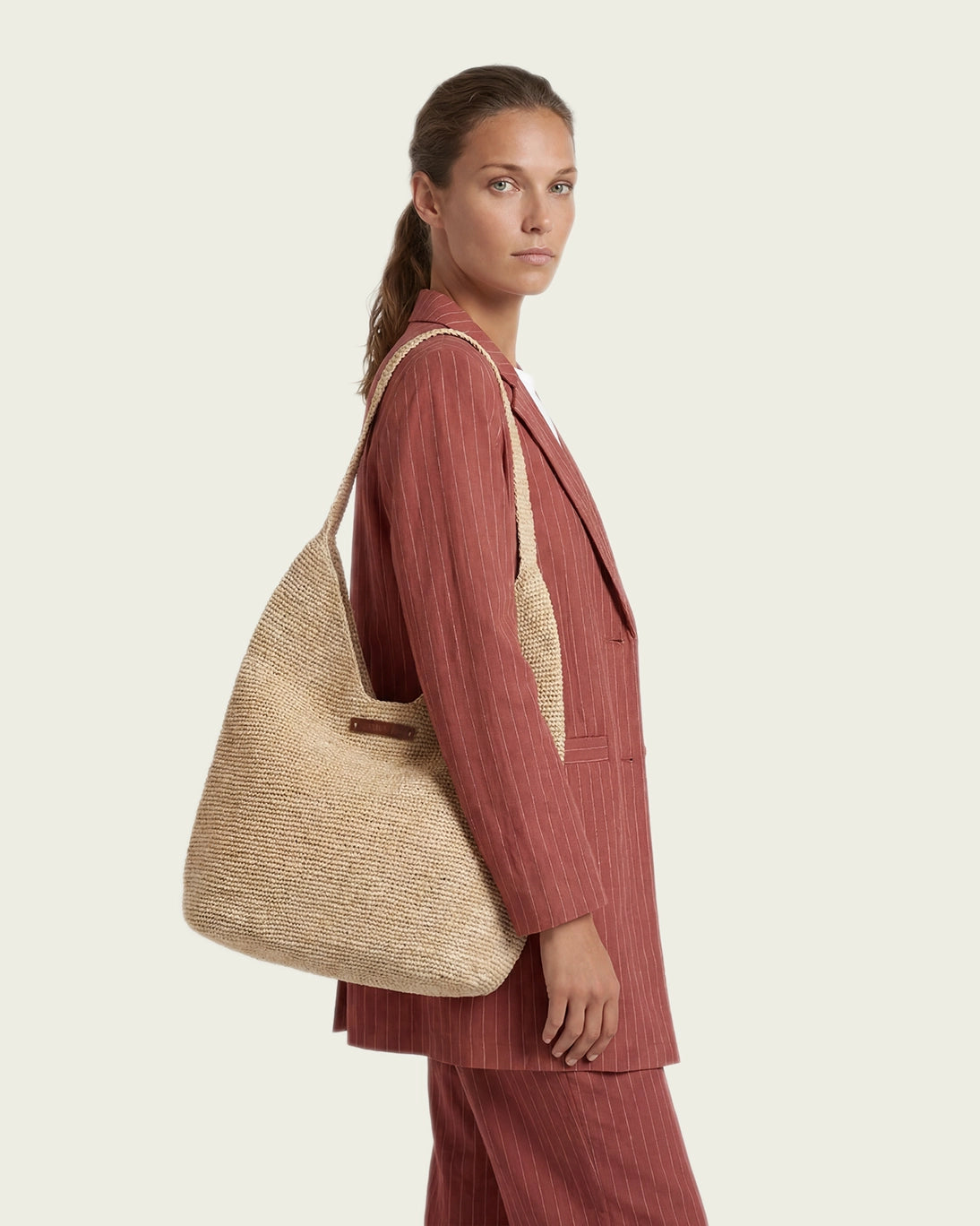 BOLSO RAFIA JANGA NATURAL 40X35X17CM