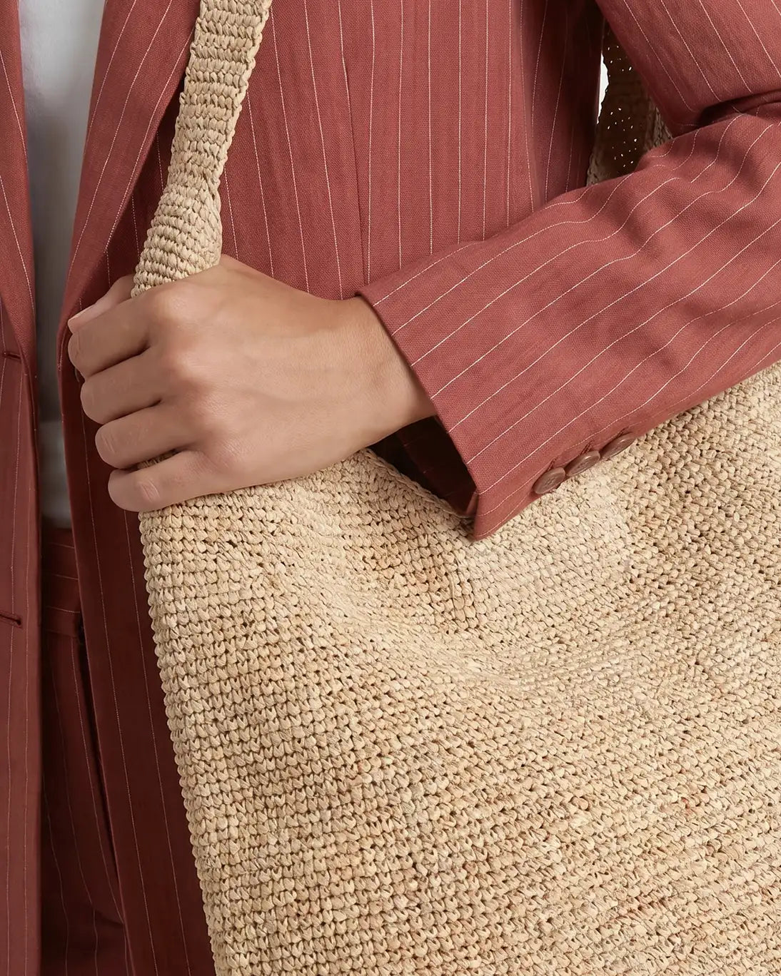 BOLSO RAFIA JANGA NATURAL 40X35X17CM