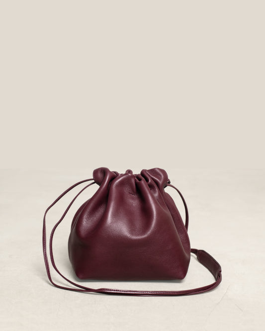 BOLSO DE PIEL HUDA PRUNE