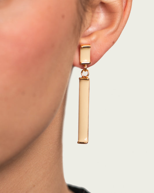 MINI LUISA WHITE EARRINGS