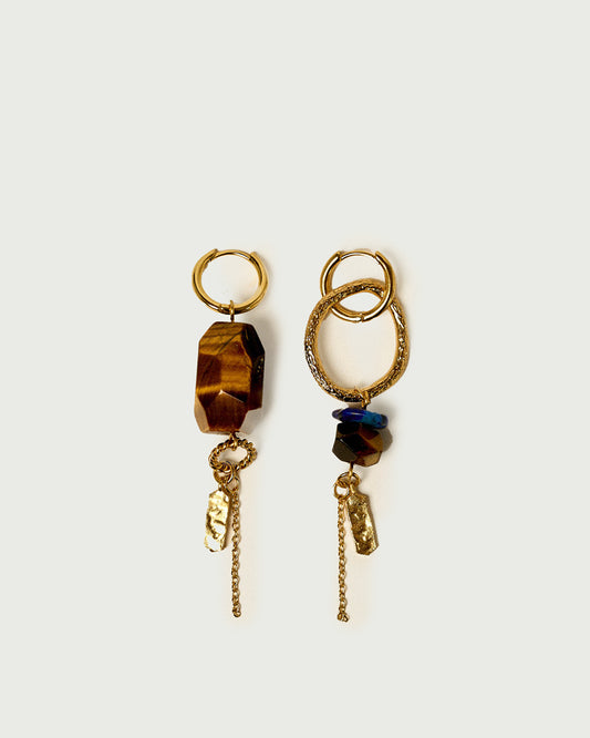 TOTI STONE OEARL EARRINGS