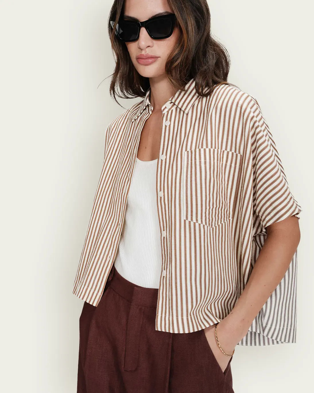CAMISA VERCIA MARRÓN