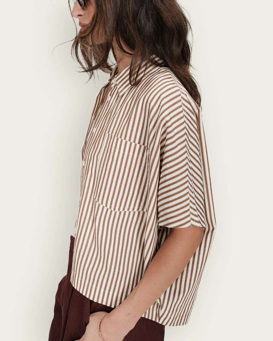 CAMISA VERCIA MARRÓN
