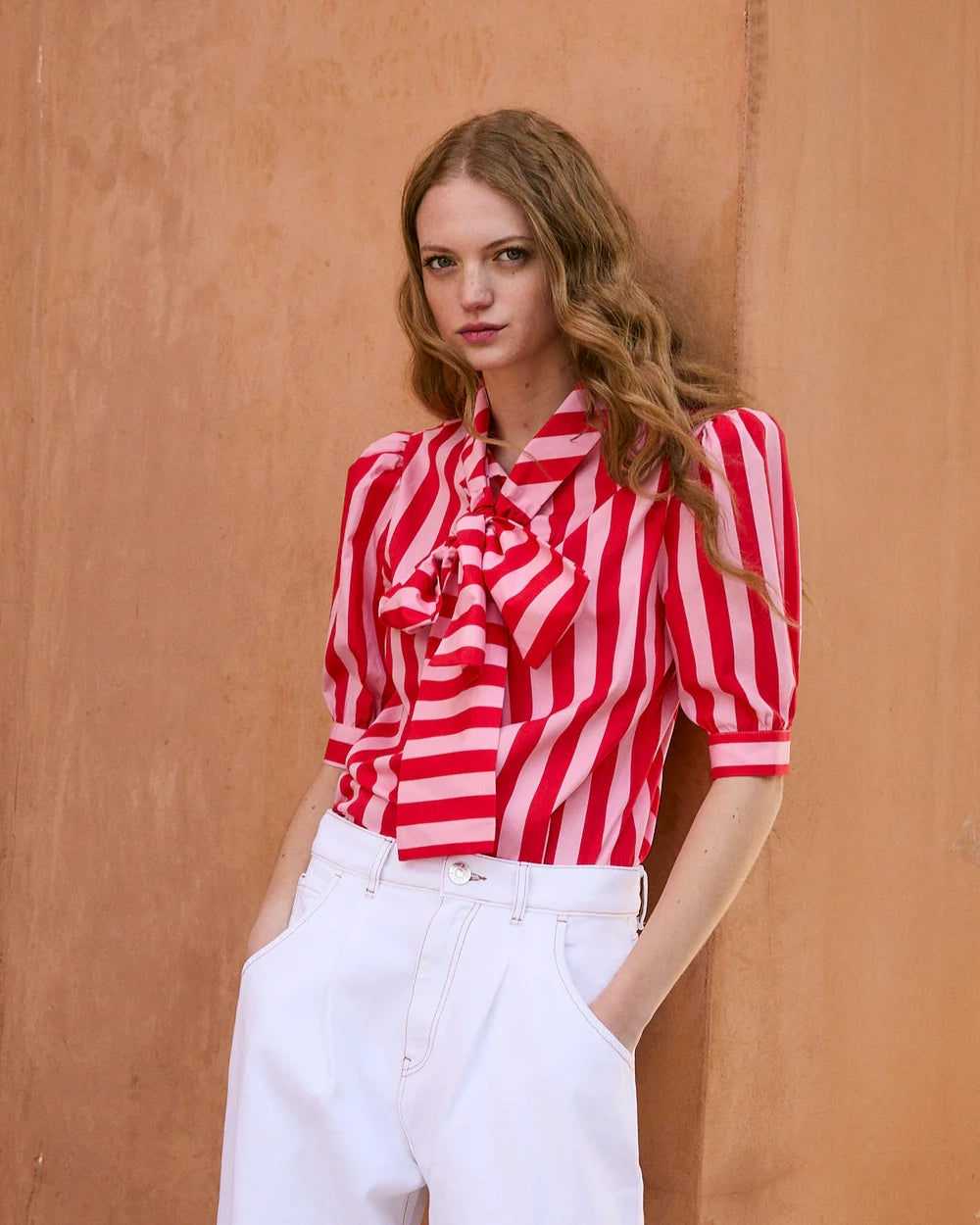 BLUSA LULU ROJA Y ROSA