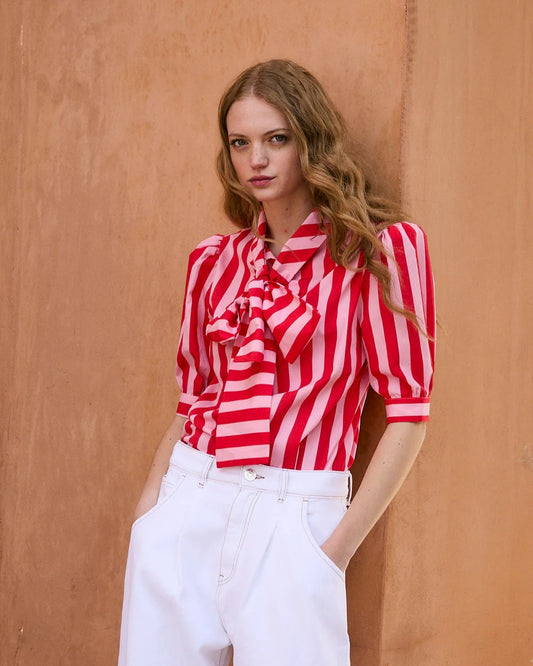 BLUSA LULU ROJA Y ROSA