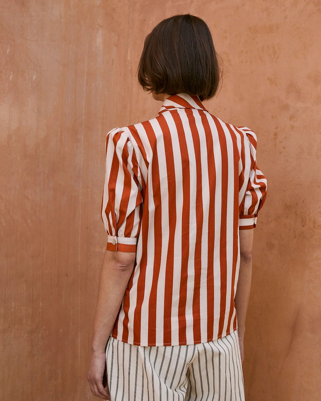 BLUSA LULU TEJA Y CRUDO