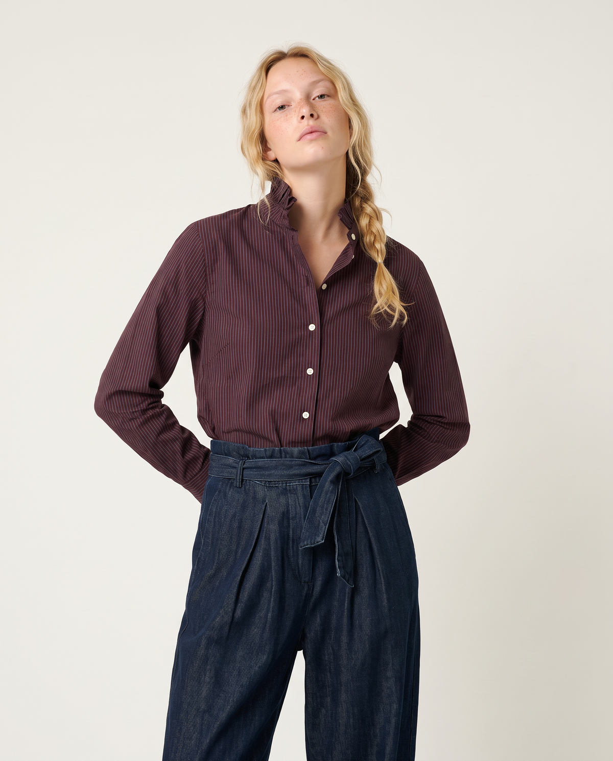 CAMISA CLEO BURGUNDY