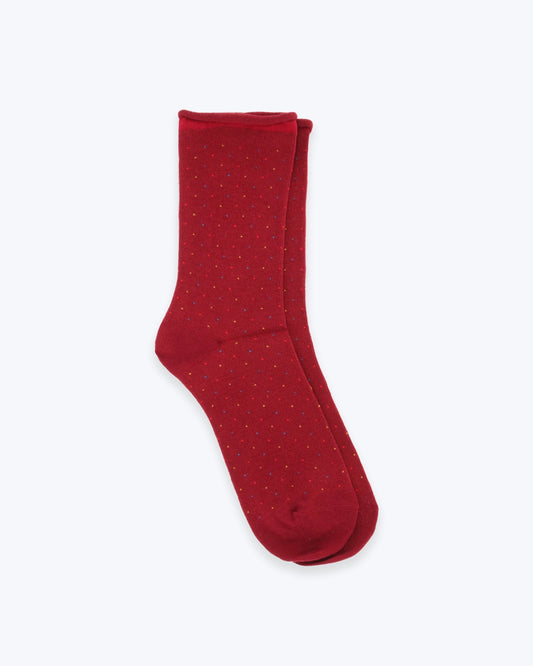CALCETIN MINI TOPOS ROJO