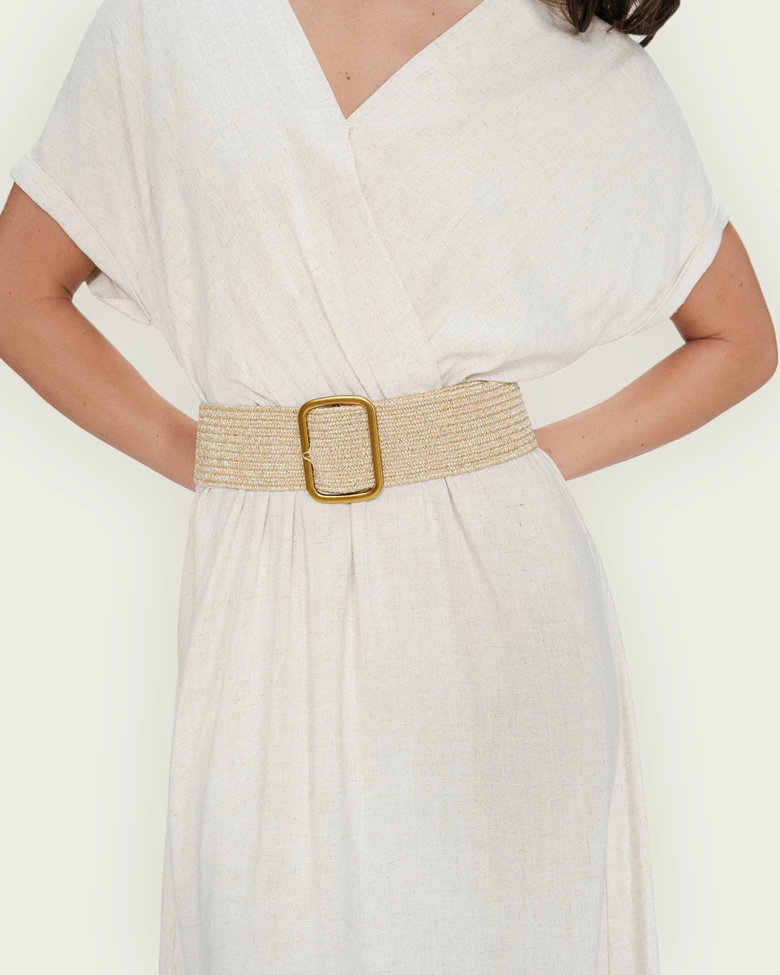 CINTURÓN POPCORN NATURAL LÚREX