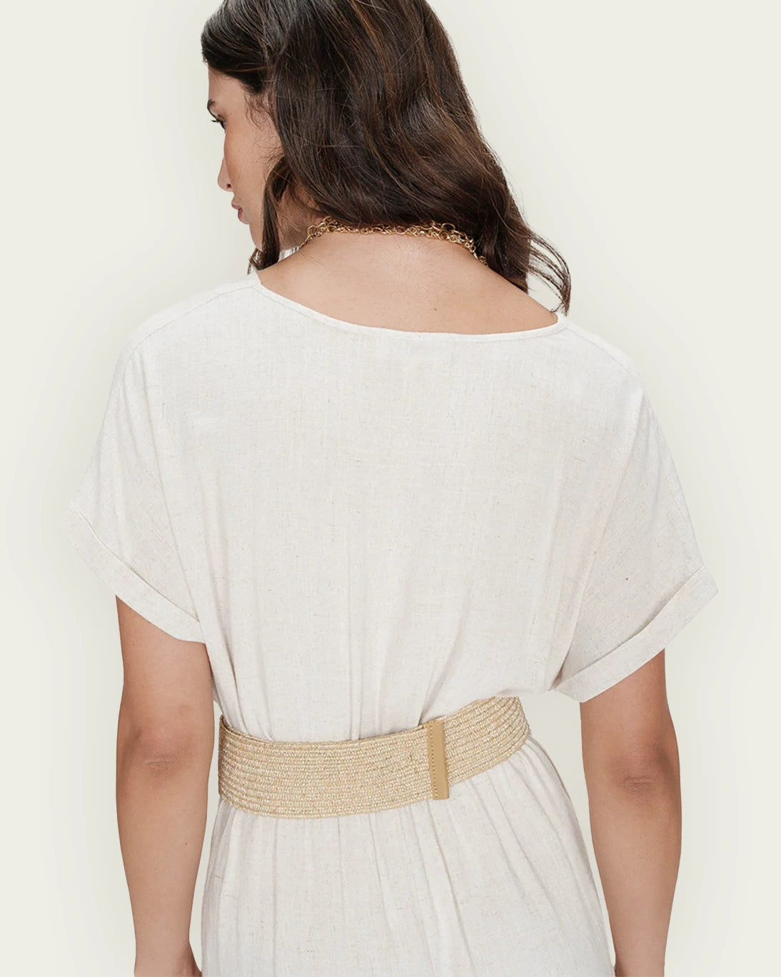 CINTURÓN POPCORN NATURAL LÚREX