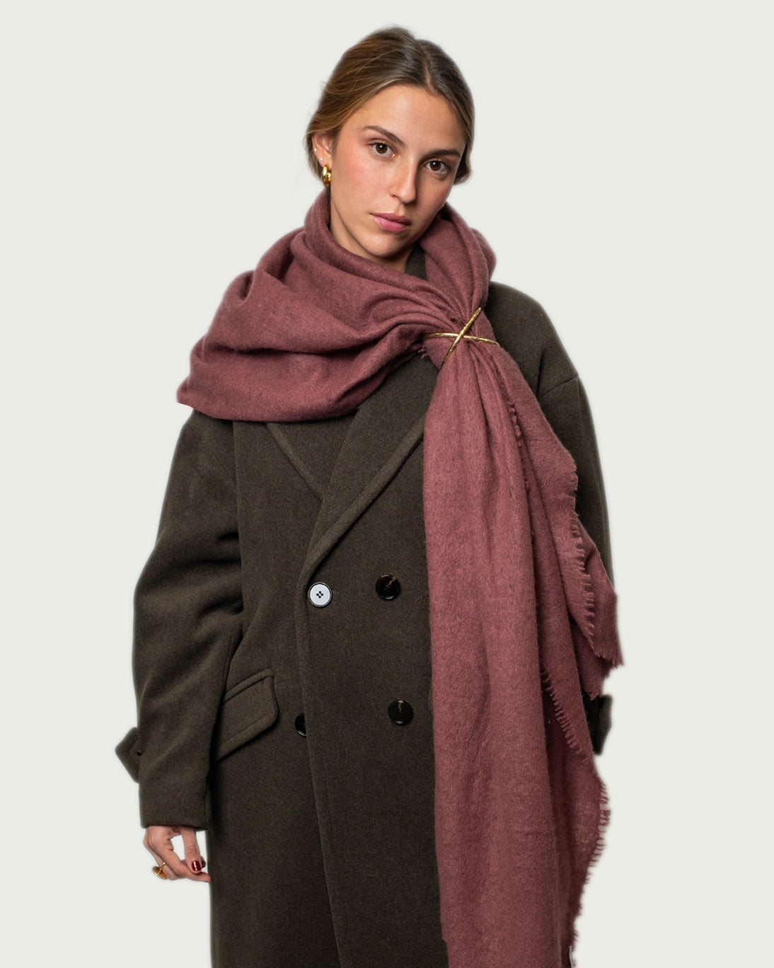 CHAL CASHMERE BURGUNDY 85X200CM