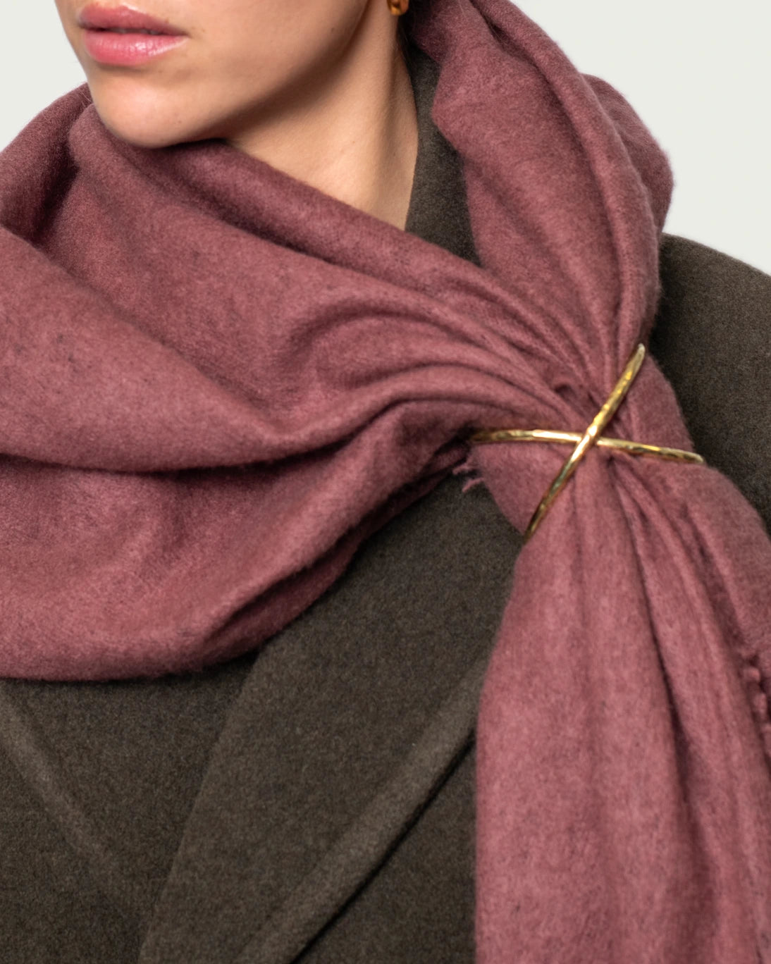 CHAL CASHMERE BURGUNDY 85X200CM