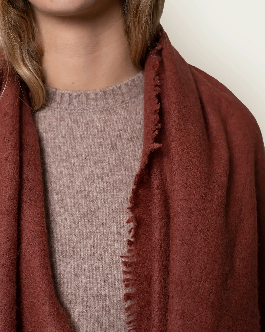 CHAL DE CASHMERE AVELLANA 85X200CM