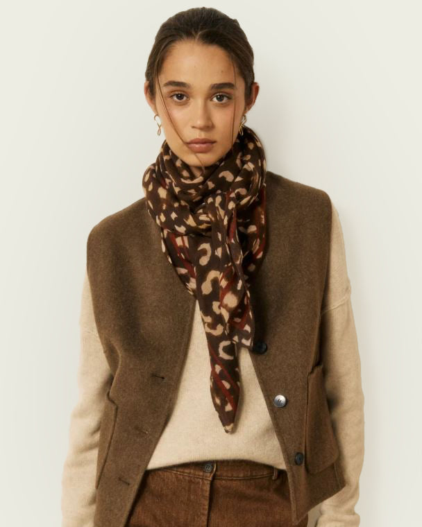 BANDANA LEOPARD SQUARE