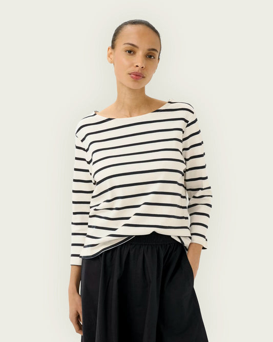 NELA STRIPED T-SHIRT