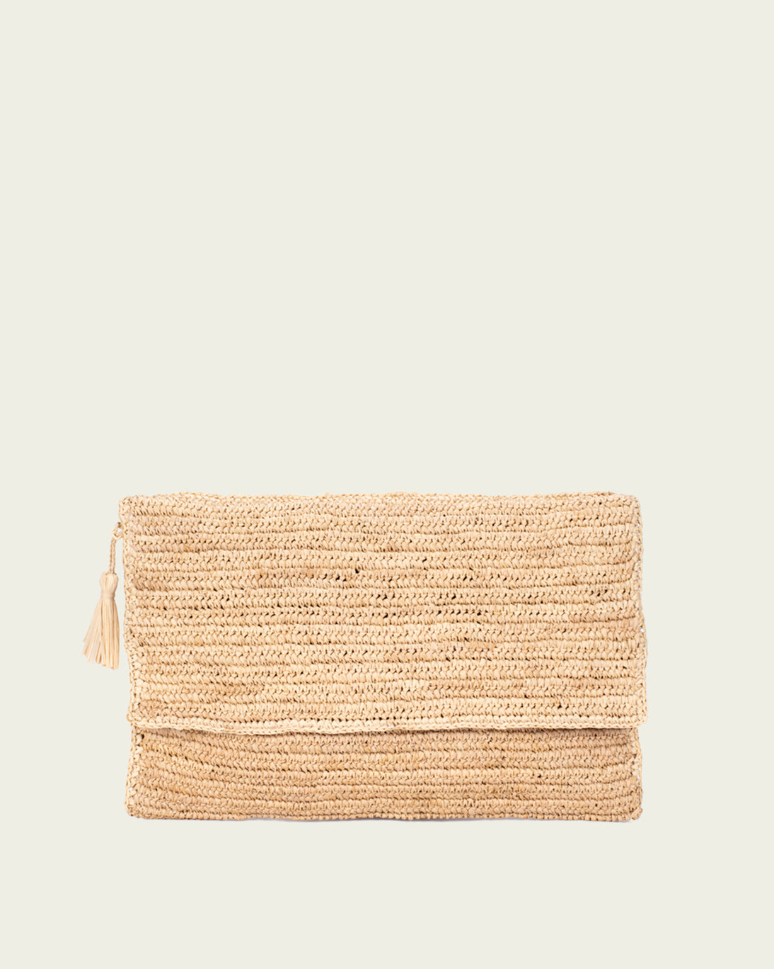 CARTERA RAFIA NATA NATURAL 32X19CM