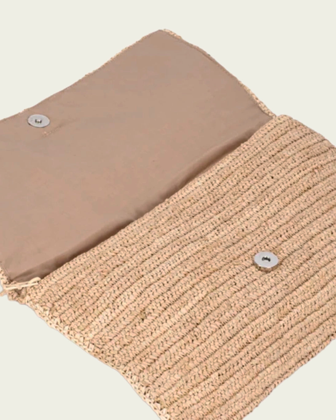 CARTERA RAFIA NATA TOSTADA 32X19CM