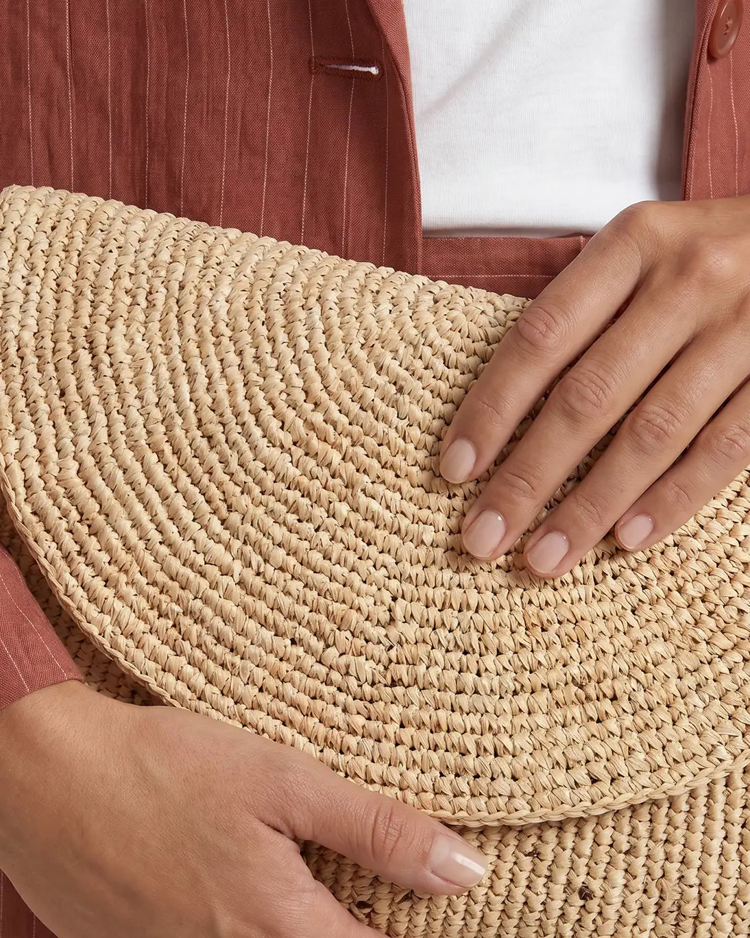 CARTERA RAFIA KIMBA NATURAL 25X15X6CM
