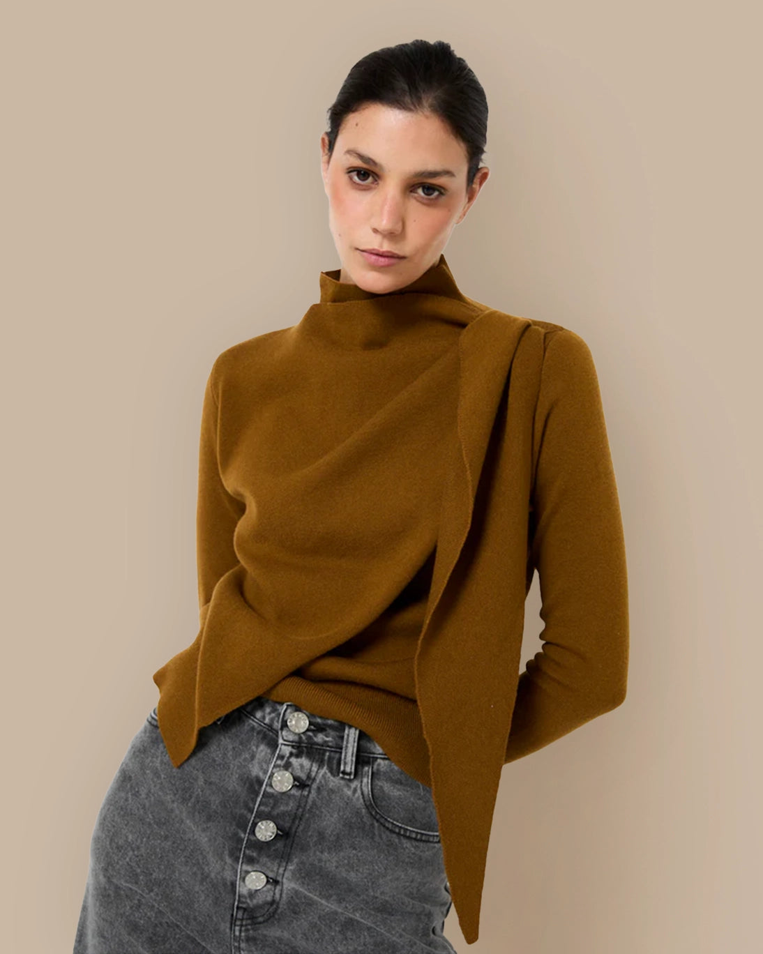 JERSEY PAÑUELO OCRE