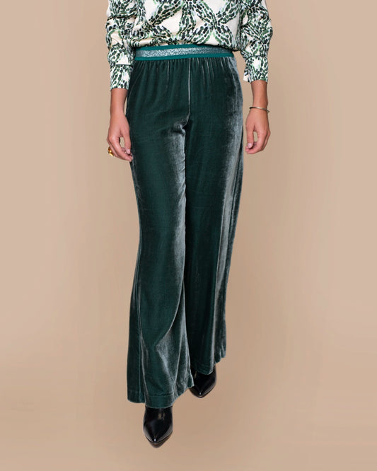 PANTALÓN TERCIOPELO DANCE VERDE AGUA