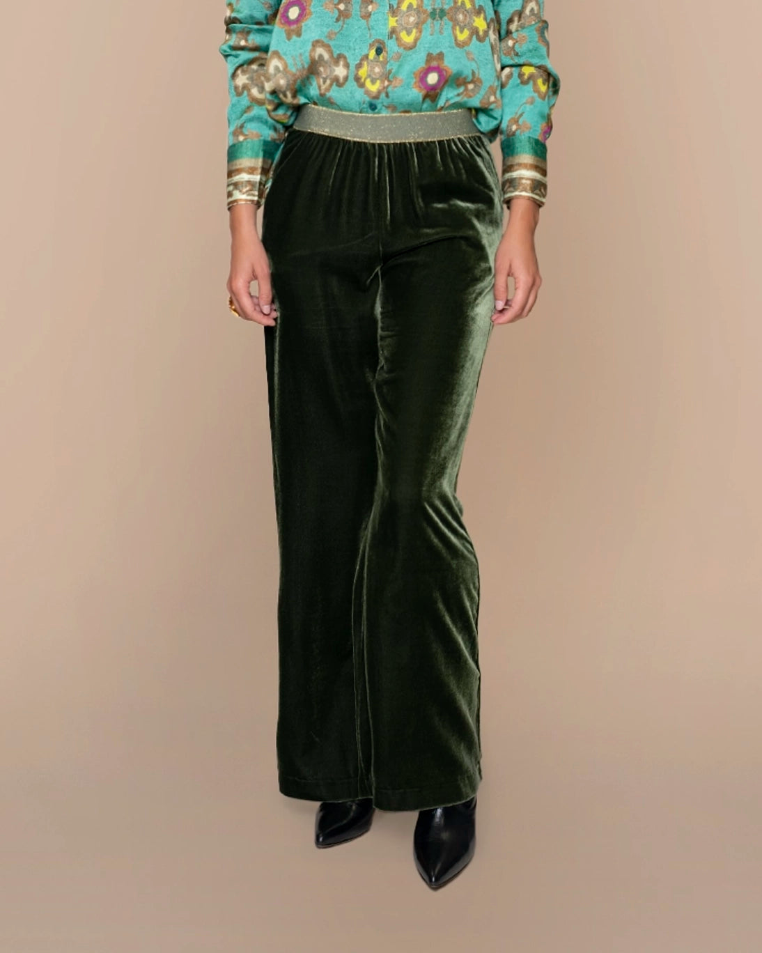 PANTALÓN TERCIOPELO DANCE VERDES