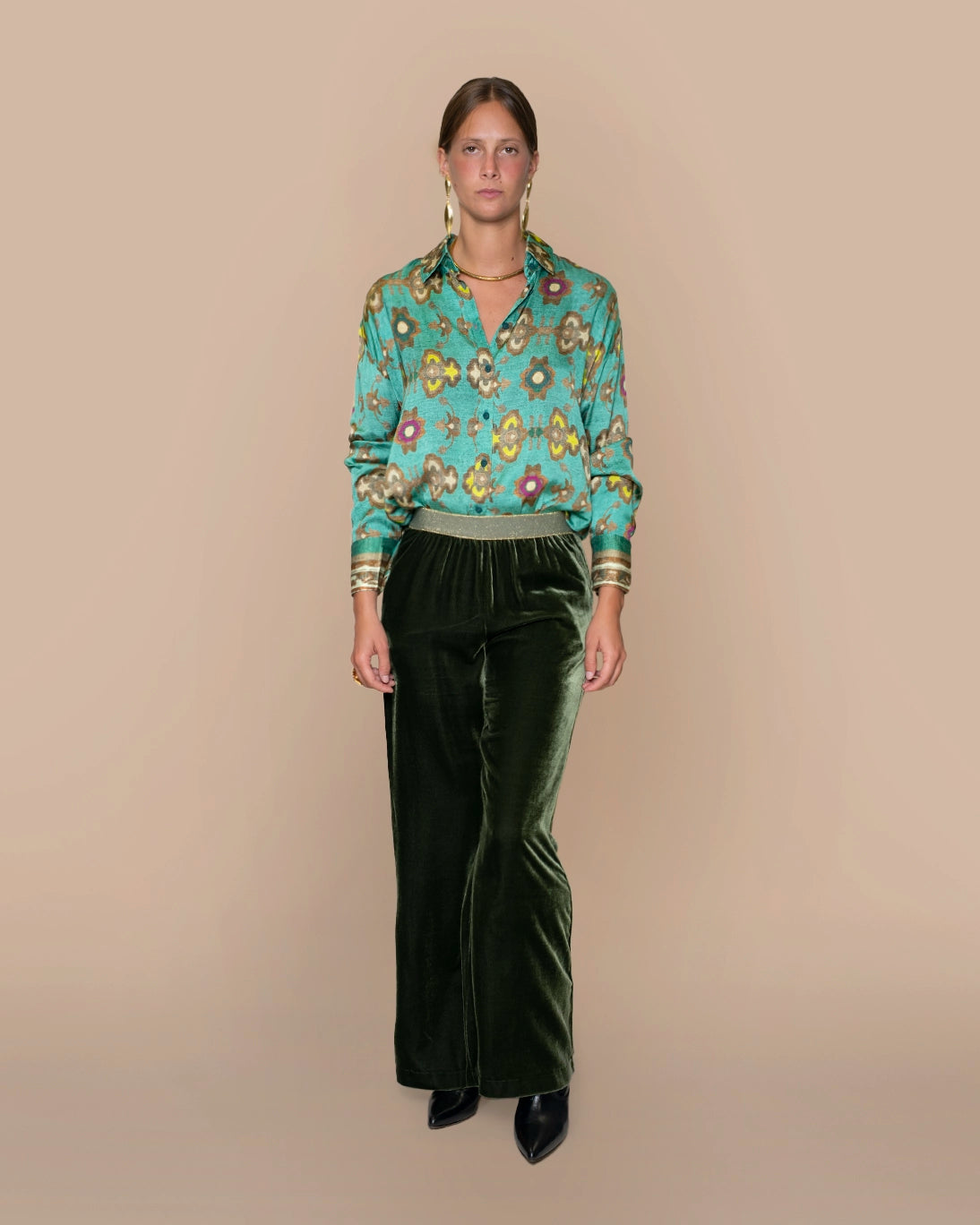 PANTALÓN TERCIOPELO DANCE VERDES