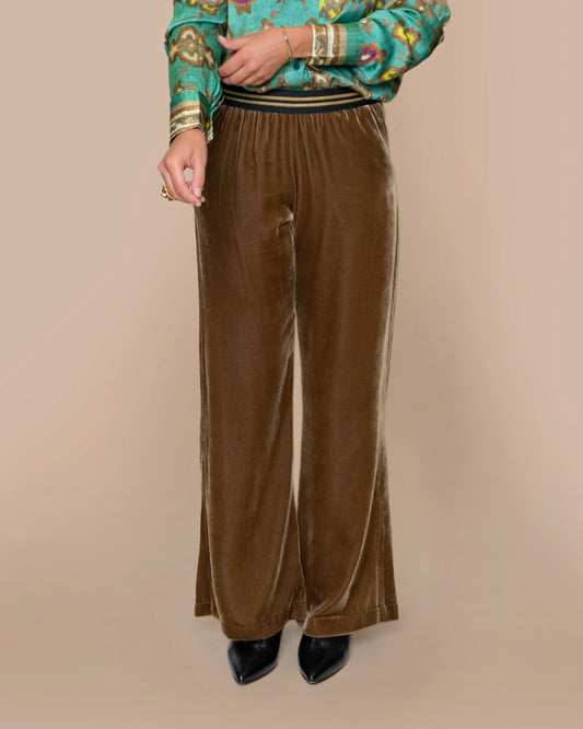 PANTALÓN TERCIOPELO DANCE CAMEL