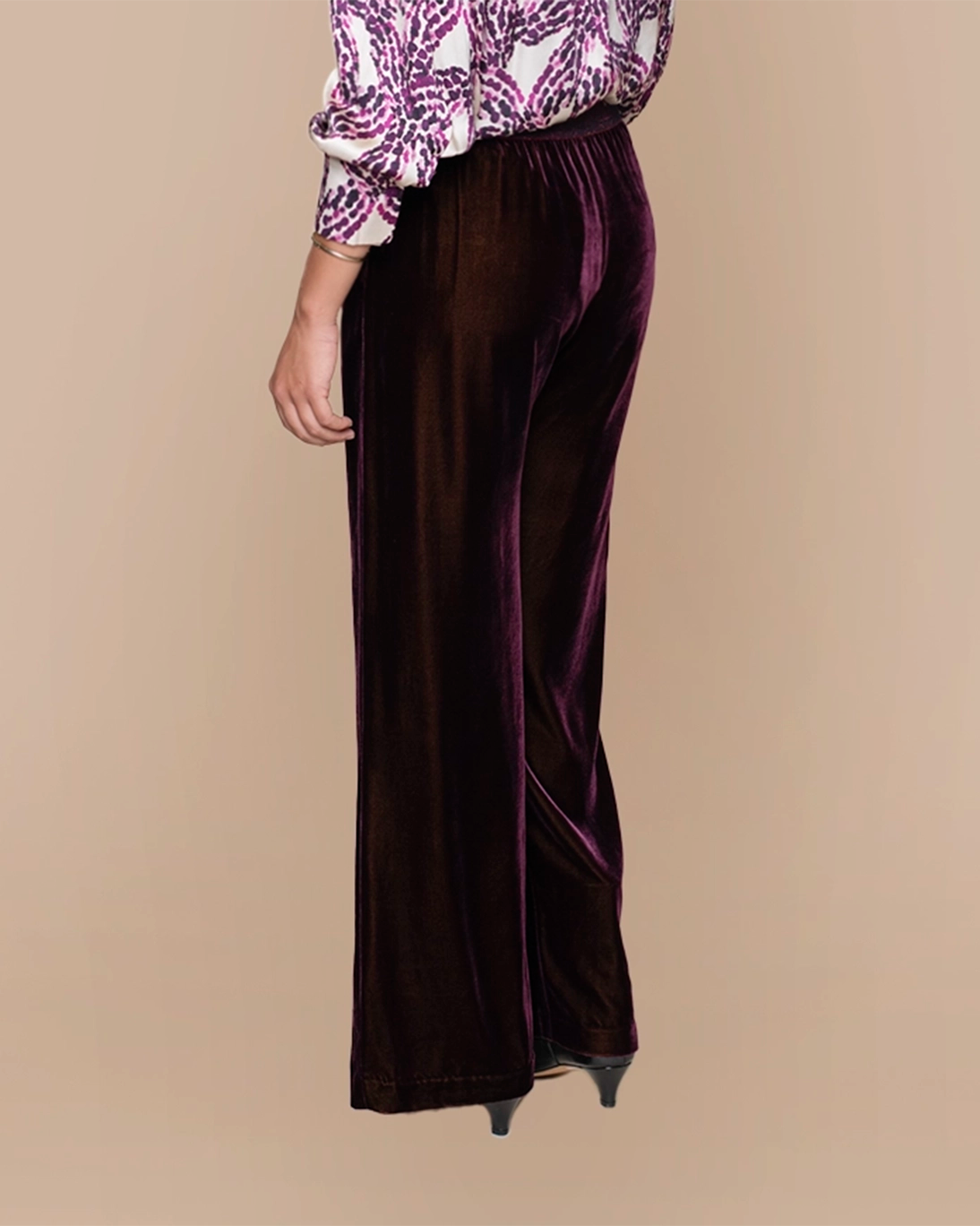 PANTALÓN TERCIOPELO DANCE BURDEOS