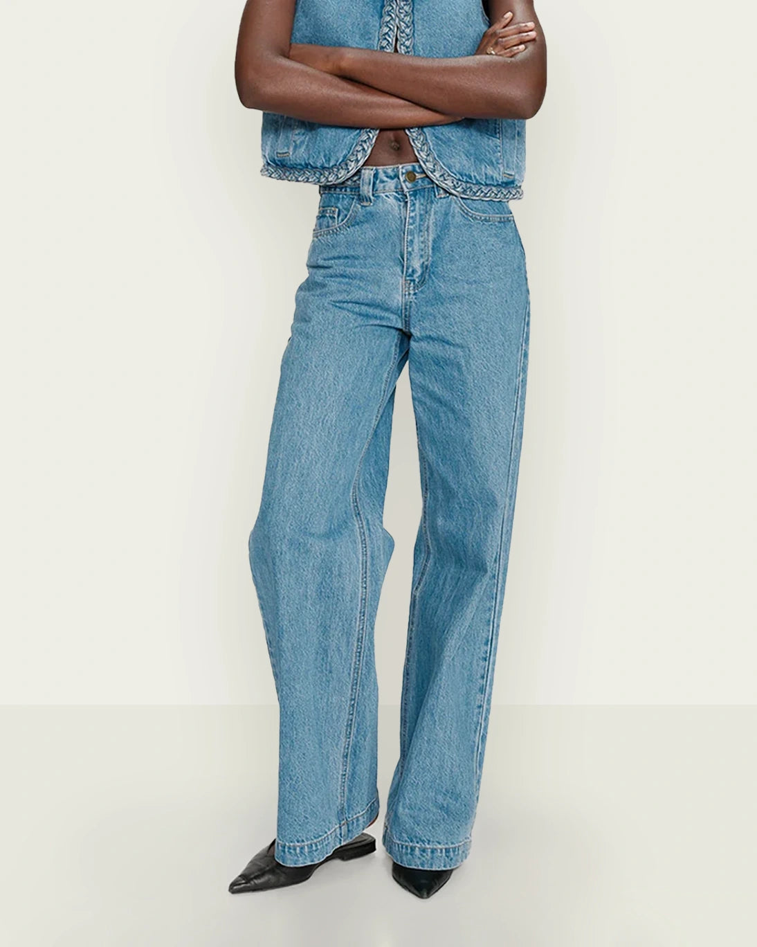 Pantalón Jaden denim de la marca Grace & Mila