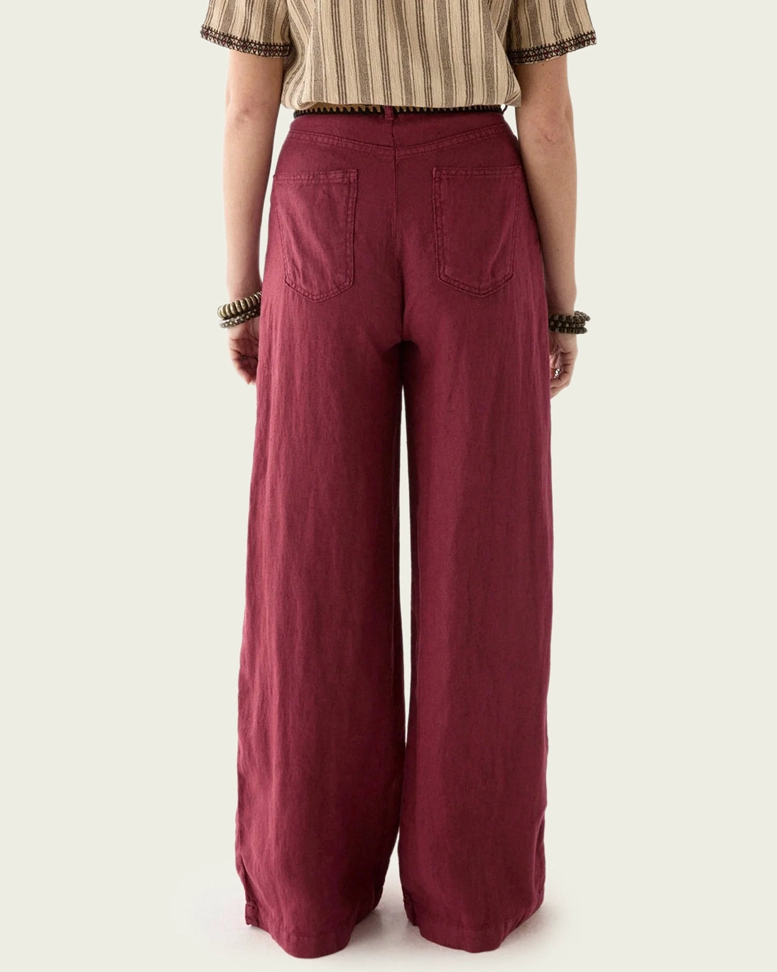 PANTALONES MARINA BURDEOS