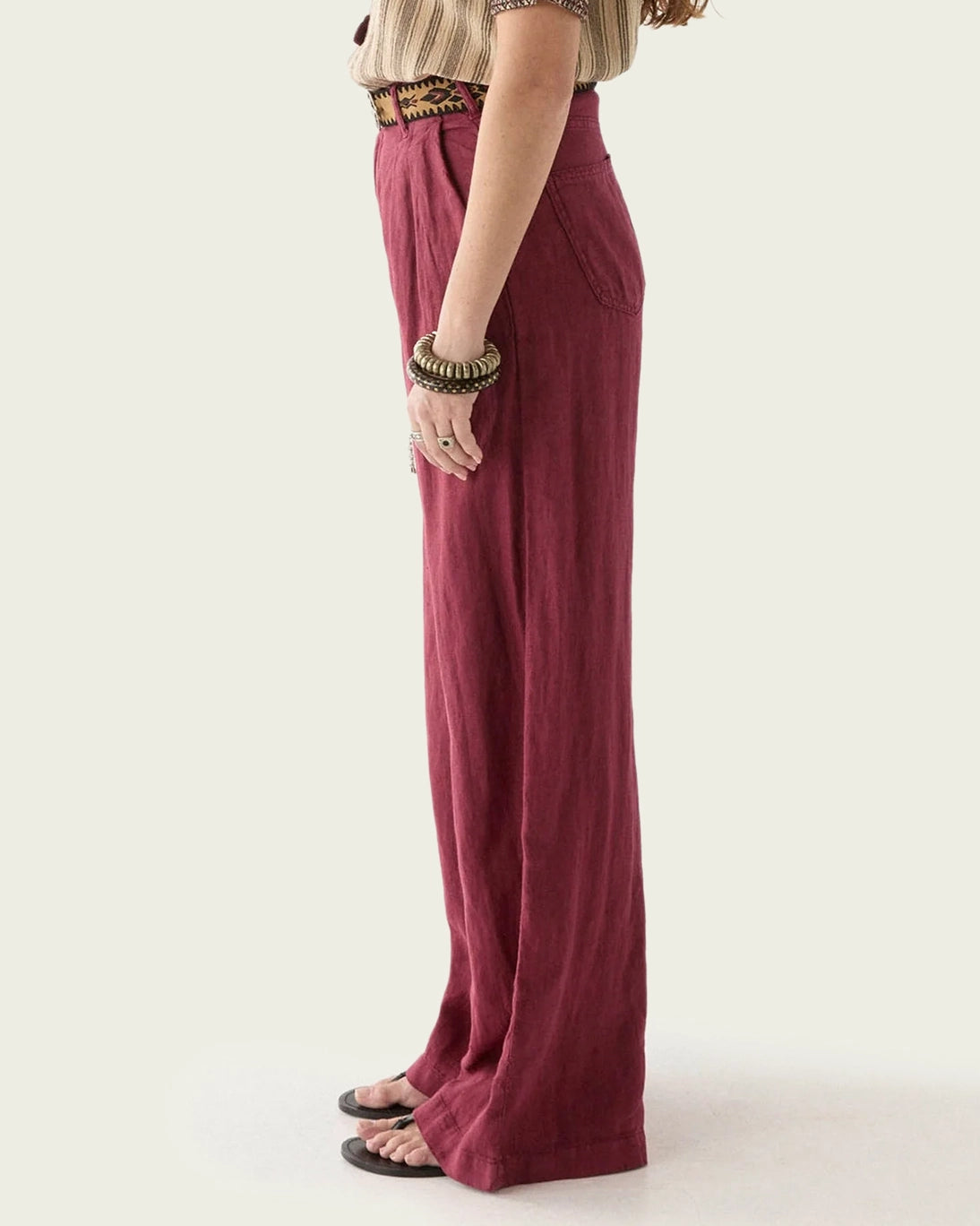 PANTALONES MARINA BURDEOS