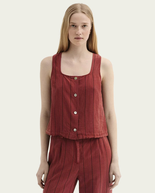 TOP TERRACOTA DE RAYAS