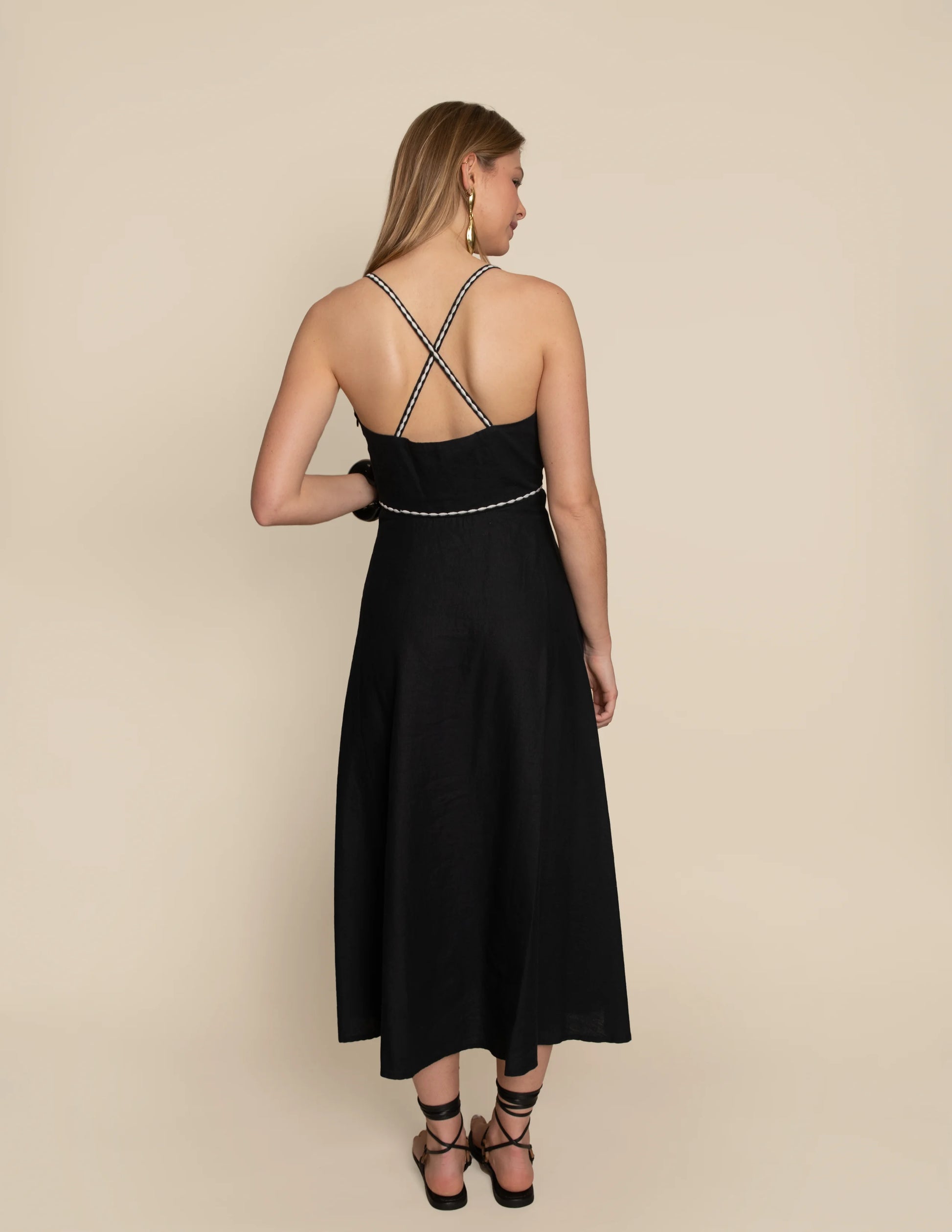 Vestido de tirantes negro de Sita Murt