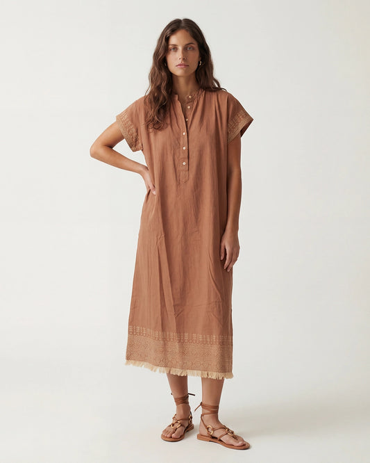 VESTIDO CLARA ARCILLA