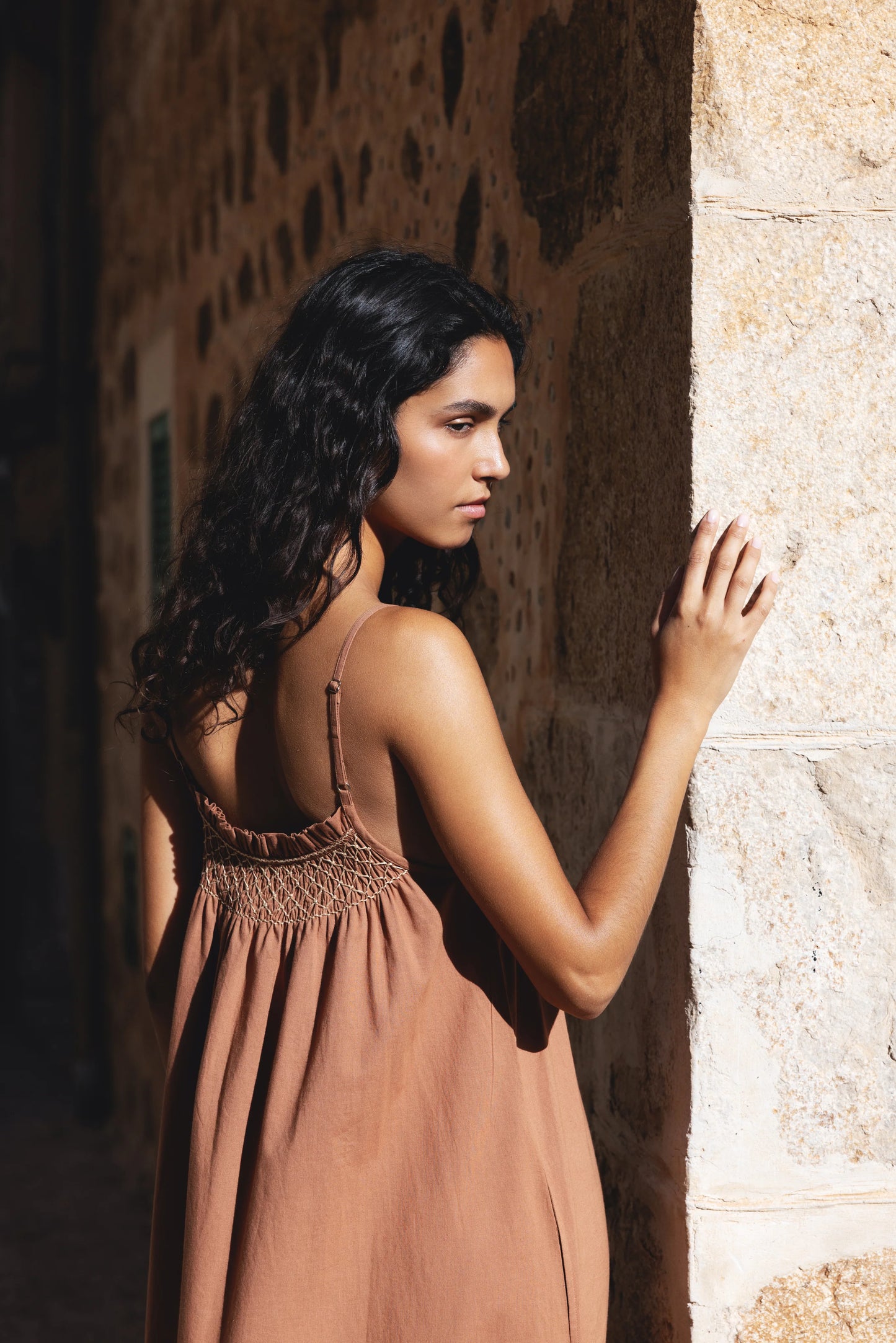 VESTIDO LEXIMA ARCILLA