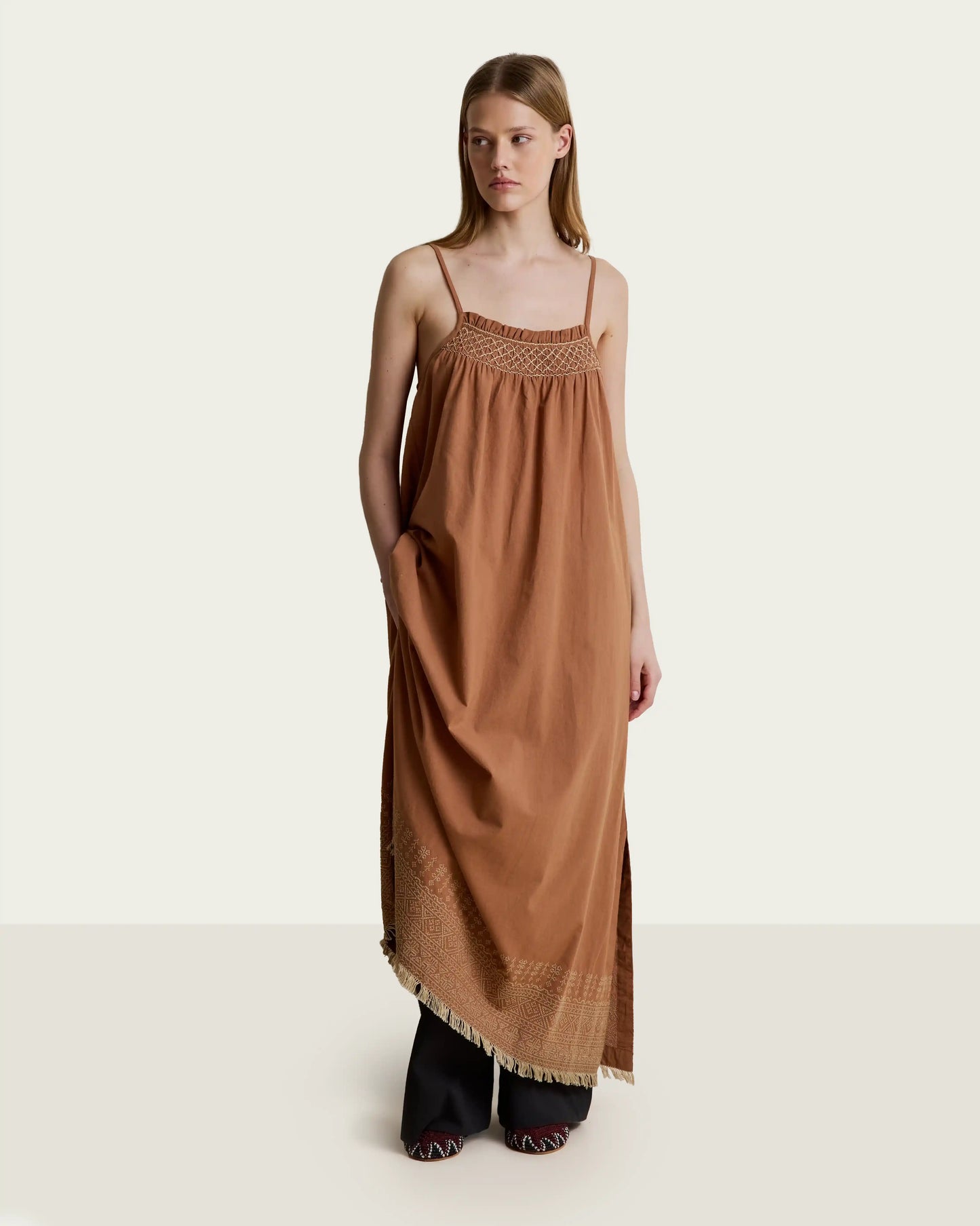 VESTIDO LEXIMA ARCILLA
