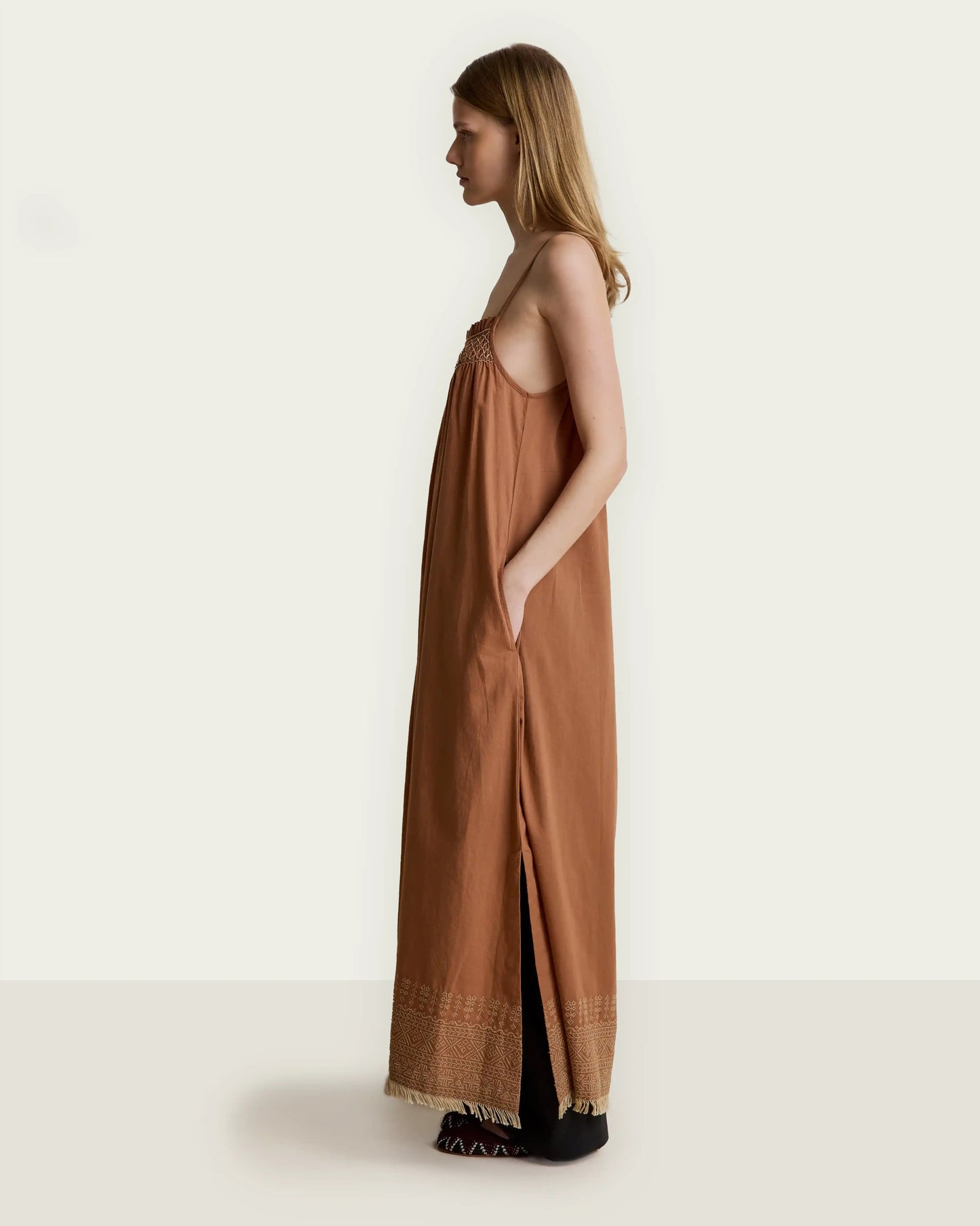 VESTIDO LEXIMA ARCILLA