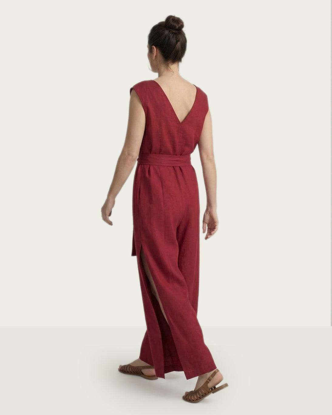 VESTIDO MOUTAKI BURDEOS