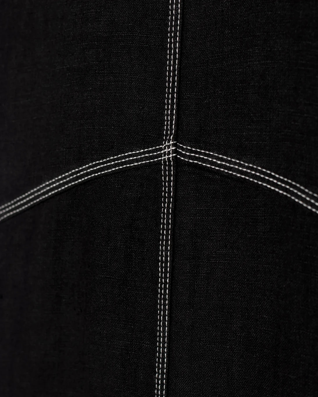 VESTIDO NEGRO PESPUNTES