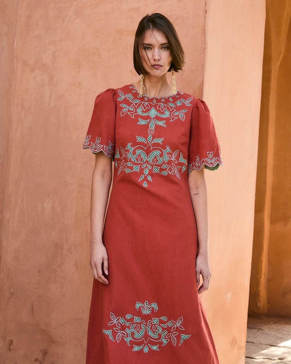 VESTIDO PEONIA TEJA