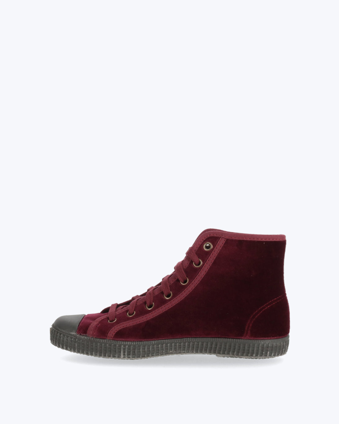 BURGUNDY VELVET BOOT