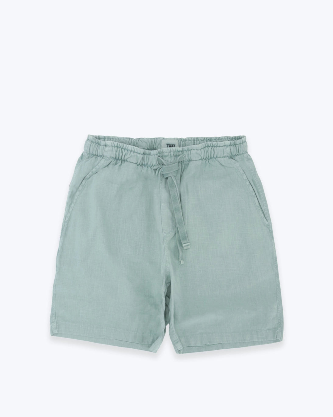 BERMUDAS DE LINO VERDE AGUA