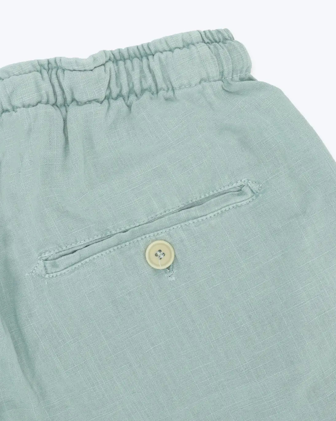 BERMUDAS DE LINO VERDE AGUA