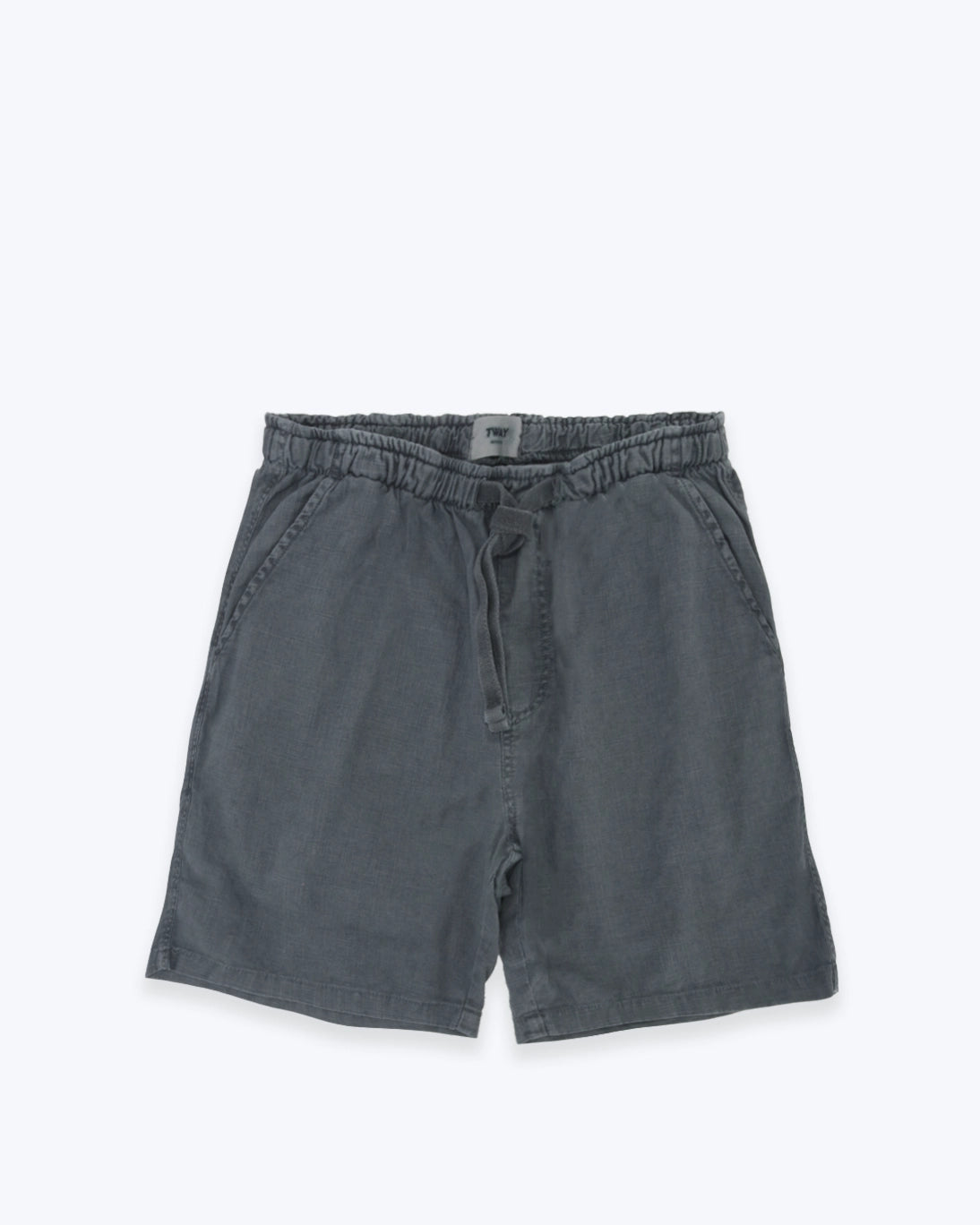 BERMUDAS DE LINO AZUL