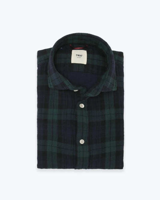 CAMISA CUADROS VERDES Y AZULES