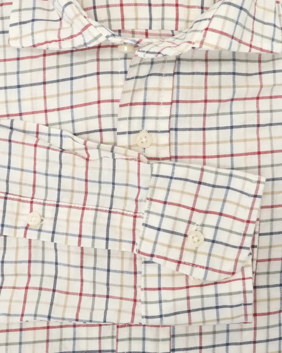 CAMISA CON TAPETA DE CUADROS AZULES, ROJOS Y VERDES